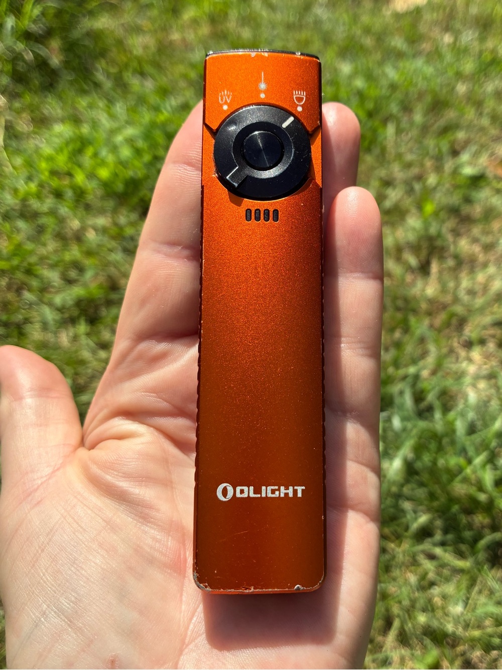 🔦 Exclusive Olight Arkfeld Pro Orange LED Triple Light Source Flat Portable